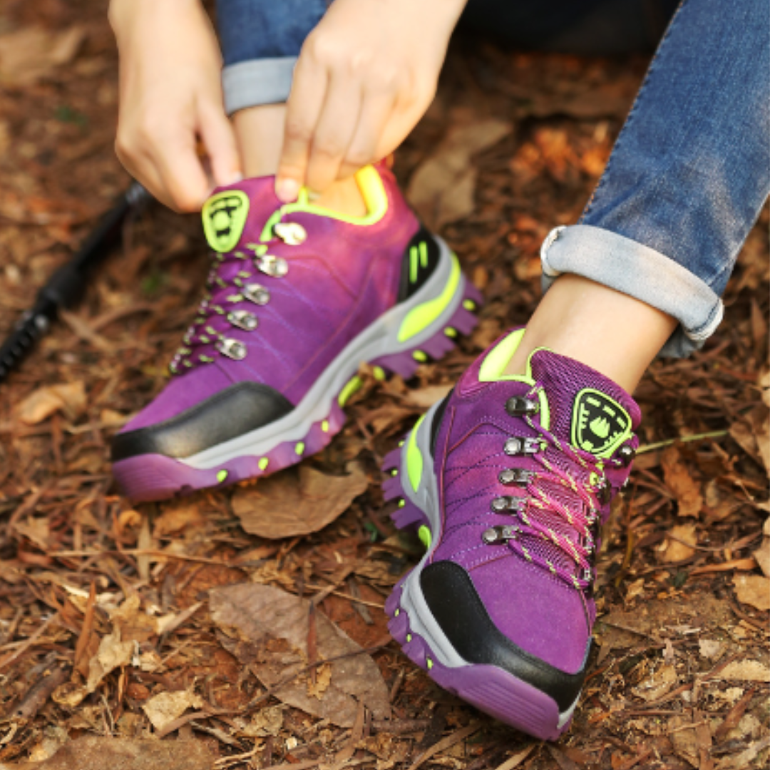 Chaussures de randonnée femme – maintien structuré – maille respirante – semelle crantée