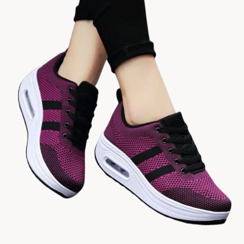 Baskets Femme - Respirantes avec Amorti Air - Semelle Épaisse Antidérapante - Confort Casual