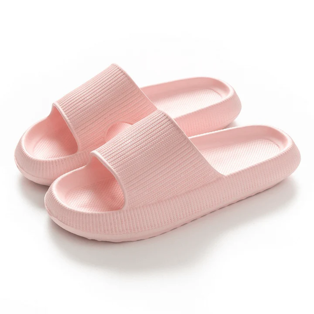 Chaussons femme – Bout ouvert – Semelle épaisse confort – Enfilage facile