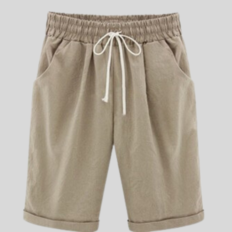 Laura - Short confortable en coton avec cordon de serrage à la taille