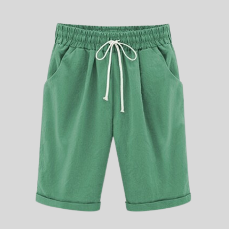 Laura - Short confortable en coton avec cordon de serrage à la taille