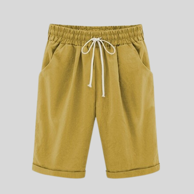 Laura - Short confortable en coton avec cordon de serrage à la taille