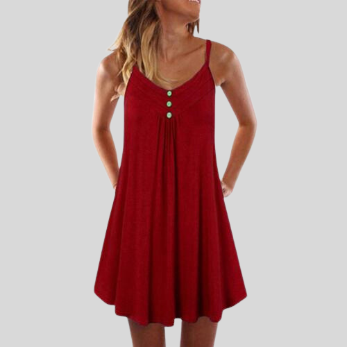 Kelly - Robe confortable en coton avec boutons