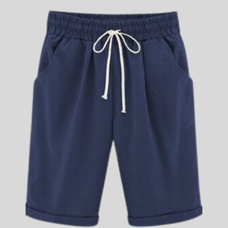 Laura - Short confortable en coton avec cordon de serrage à la taille