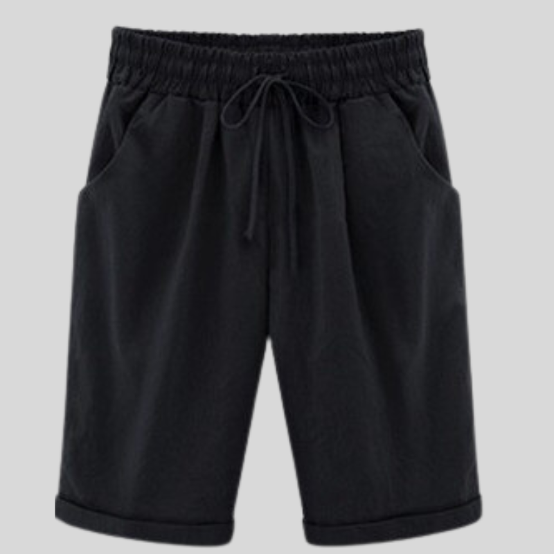 Laura - Short confortable en coton avec cordon de serrage à la taille
