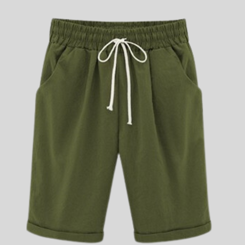 Laura - Short confortable en coton avec cordon de serrage à la taille