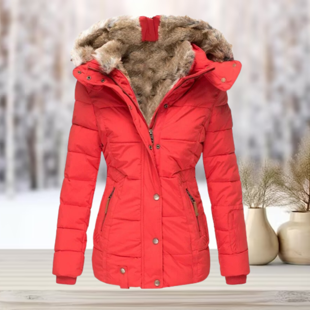 Manteau d'hiver à capuche en fausse fourrure chic et confortable pour femme