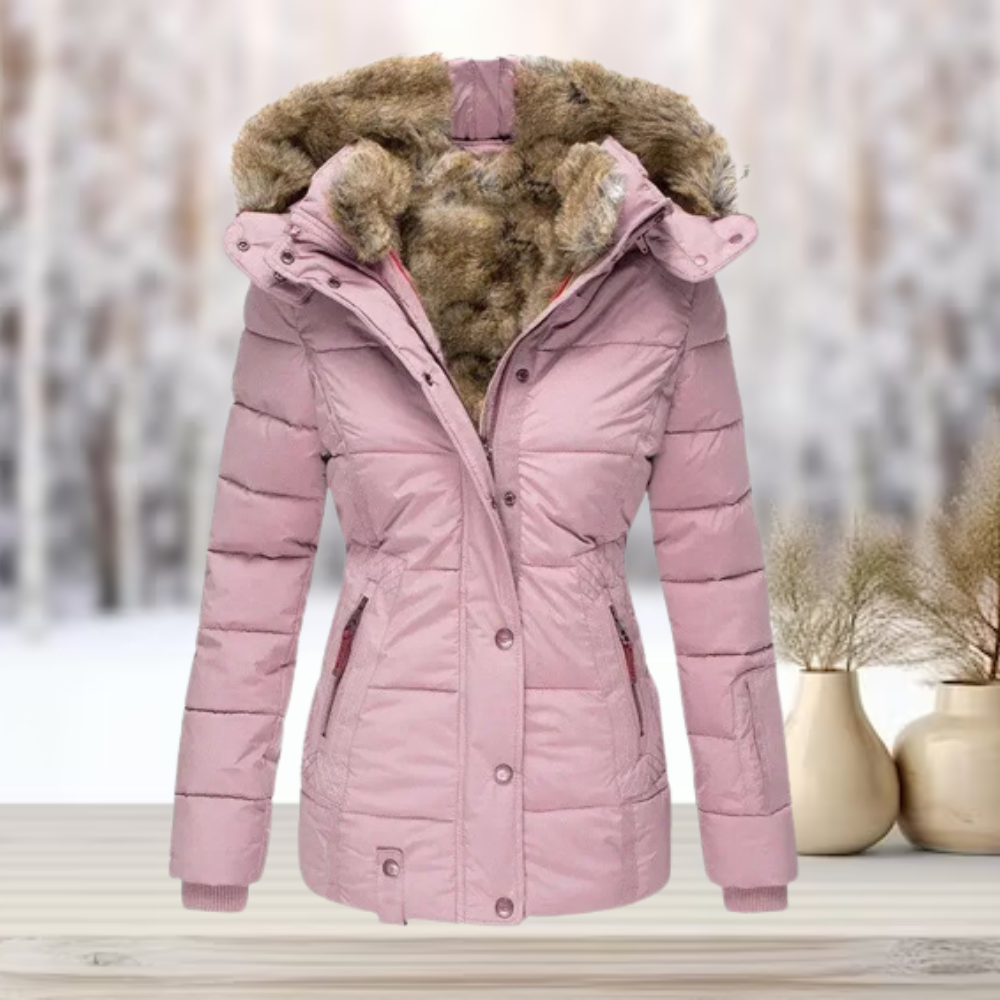 Manteau d'hiver à capuche en fausse fourrure chic et confortable pour femme