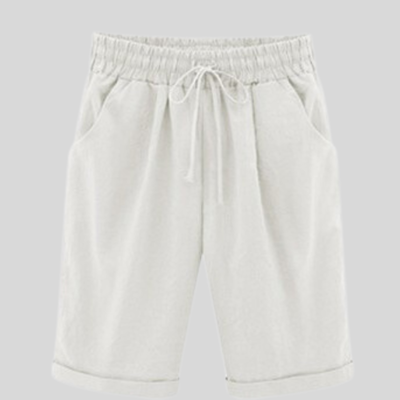 Laura - Short confortable en coton avec cordon de serrage à la taille