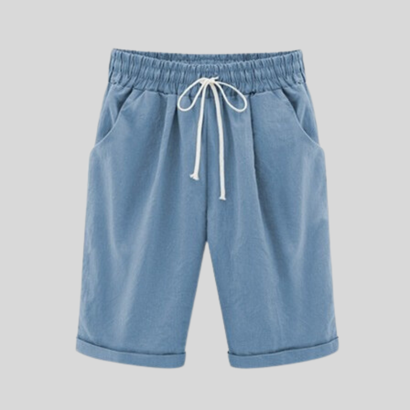 Laura - Short confortable en coton avec cordon de serrage à la taille