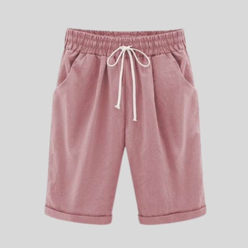 Laura - Short confortable en coton avec cordon de serrage à la taille