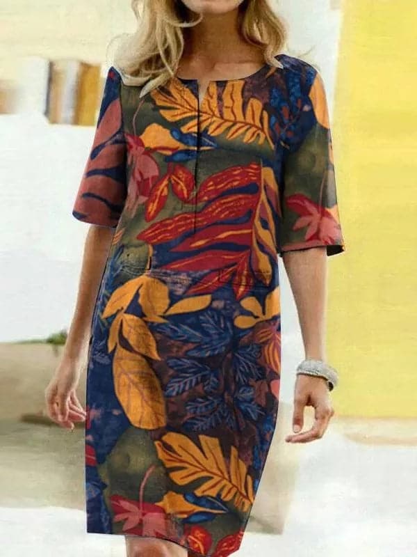 Fanny - Robe designer à demi-manches