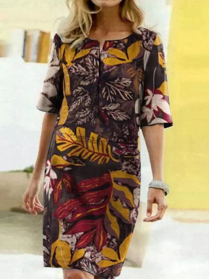 Fanny - Robe designer à demi-manches