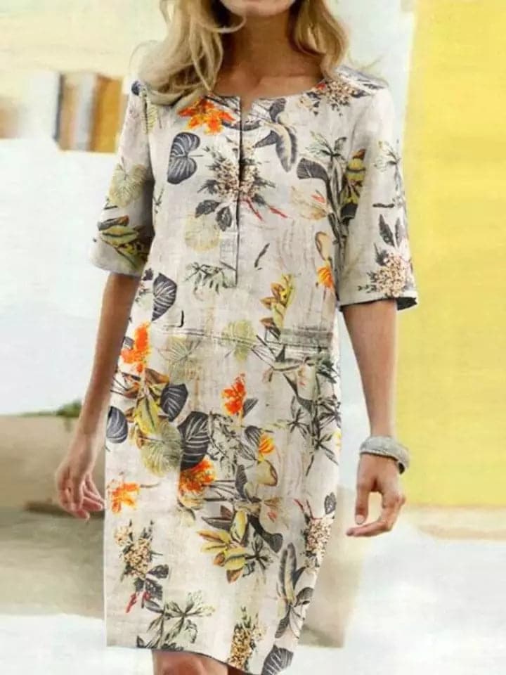 Fanny - Robe designer à demi-manches