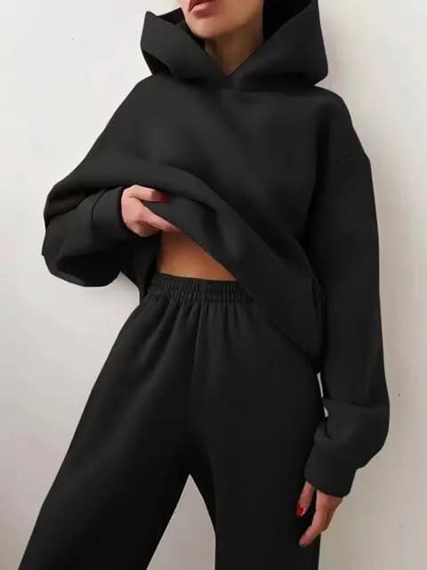 Ensemble Femme - Survêtement Deux Pièces - Sweatshirt Oversize et Pantalon Confortable