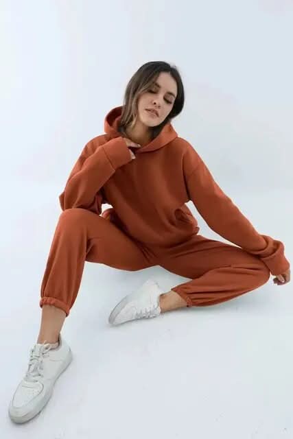 Ensemble Femme - Survêtement Deux Pièces - Sweatshirt Oversize et Pantalon Confortable