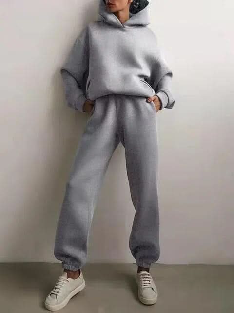 Ensemble Femme - Survêtement Deux Pièces - Sweatshirt Oversize et Pantalon Confortable