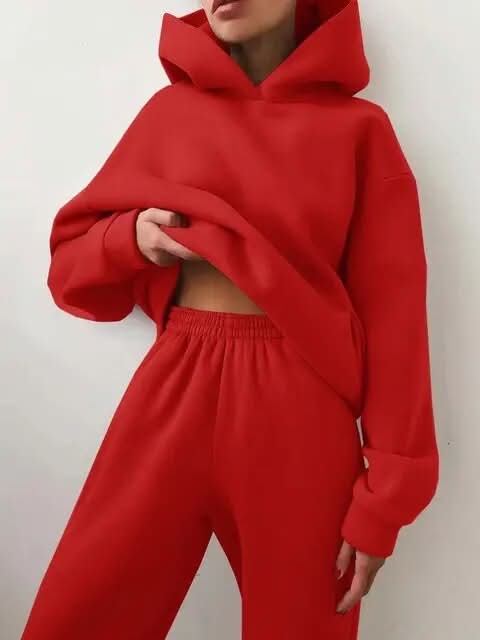 Ensemble Femme - Survêtement Deux Pièces - Sweatshirt Oversize et Pantalon Confortable