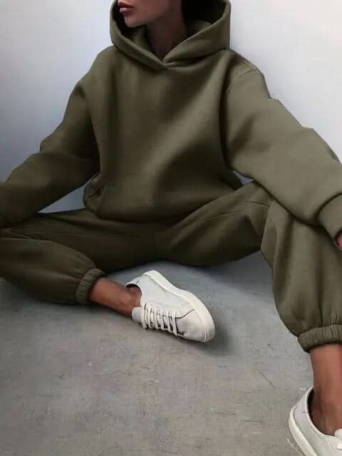 Ensemble Femme - Survêtement Deux Pièces - Sweatshirt Oversize et Pantalon Confortable
