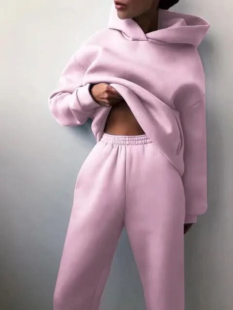 Ensemble Femme - Survêtement Deux Pièces - Sweatshirt Oversize et Pantalon Confortable