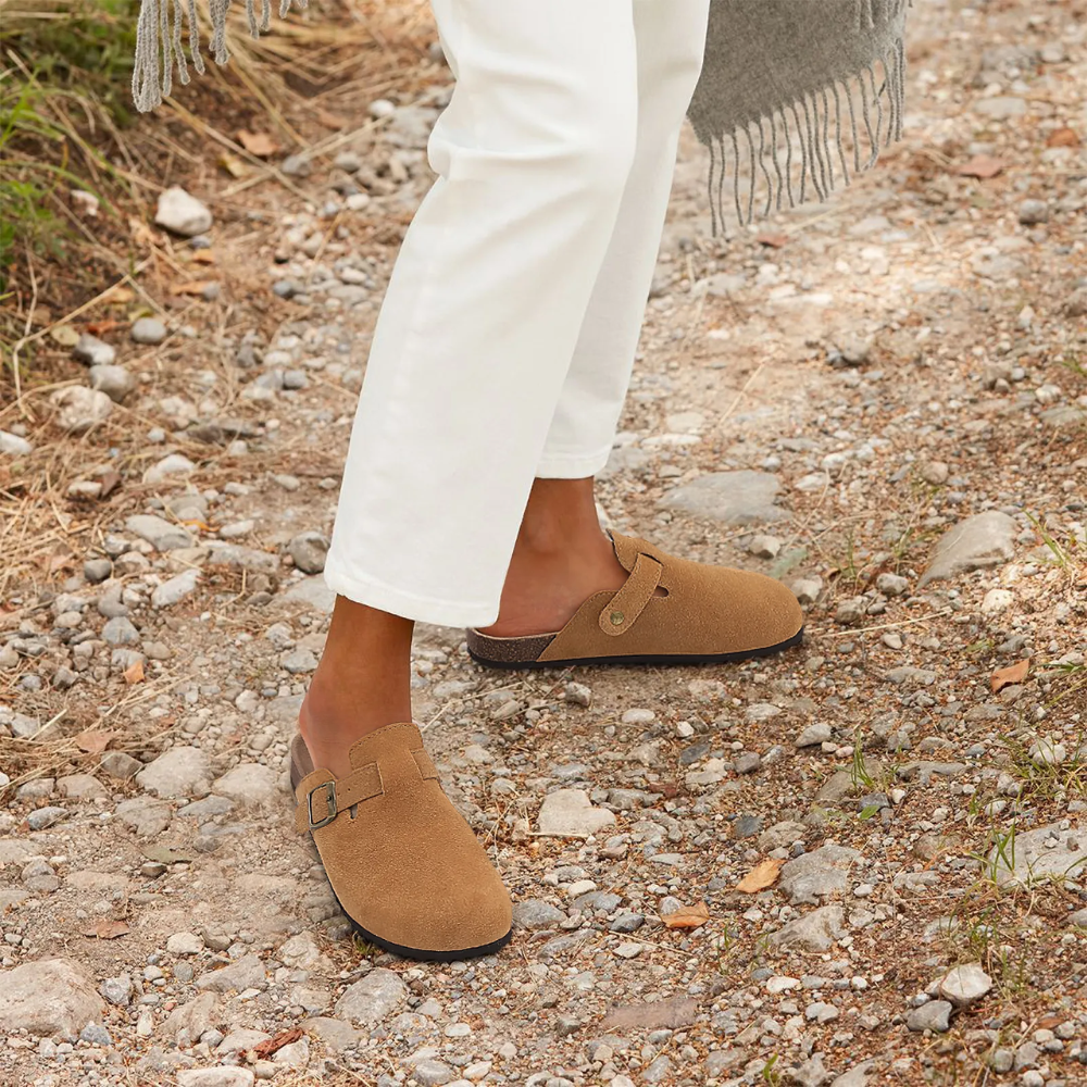Sandales orthopédiques femme – Bout fermé – Semelle coussinée – Sangle réglable