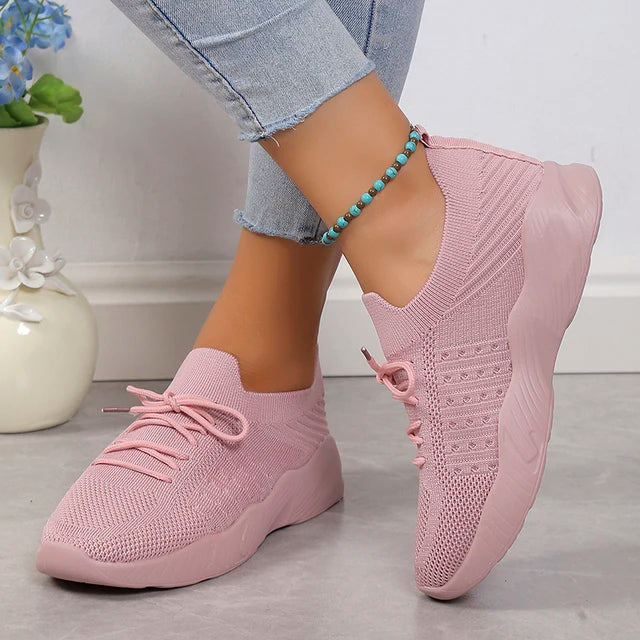 Baskets femme – Slip-on – Maille respirante – Semelle coussinée – Léger confort