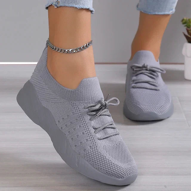 Baskets femme – Slip-on – Maille respirante – Semelle coussinée – Léger confort