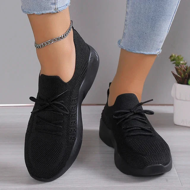 Baskets femme – Slip-on – Maille respirante – Semelle coussinée – Léger confort