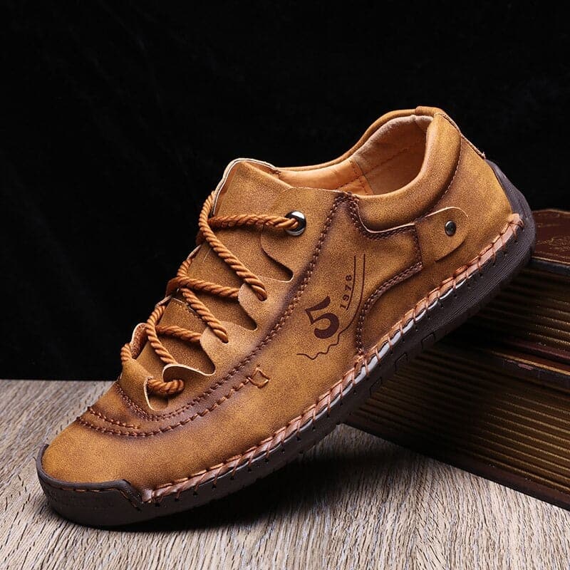 Johan - Chaussures d'entraînement en cuir élégantes et confortables avec plateforme plate