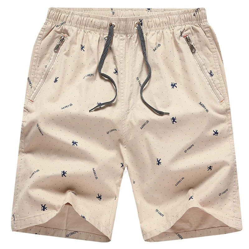 Short homme - Coupe décontractée - Coton respirant - Poches zippées - Style casual