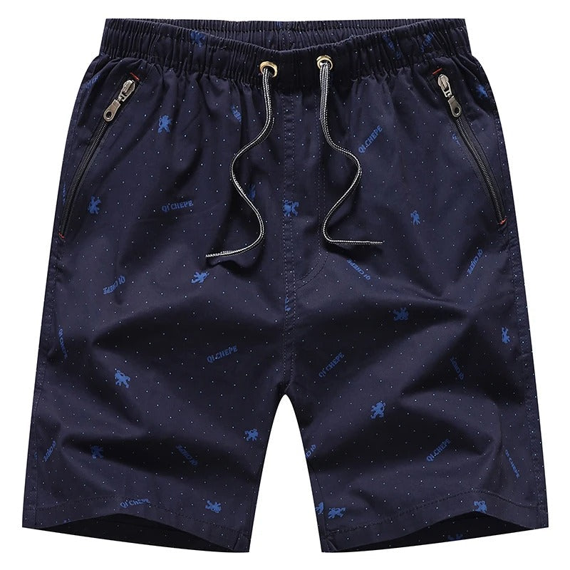 Short homme - Coupe décontractée - Coton respirant - Poches zippées - Style casual