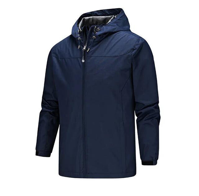Veste imperméable homme – Coupe régulière – Capuche ajustable – Poignets réglables