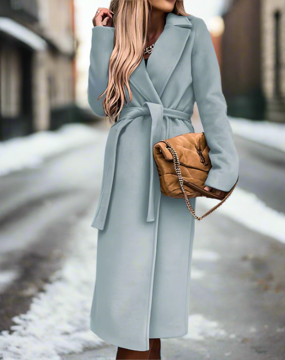 Veste ceinturée d'automne élégante - confortable, respirante, raffinée pour les femmes