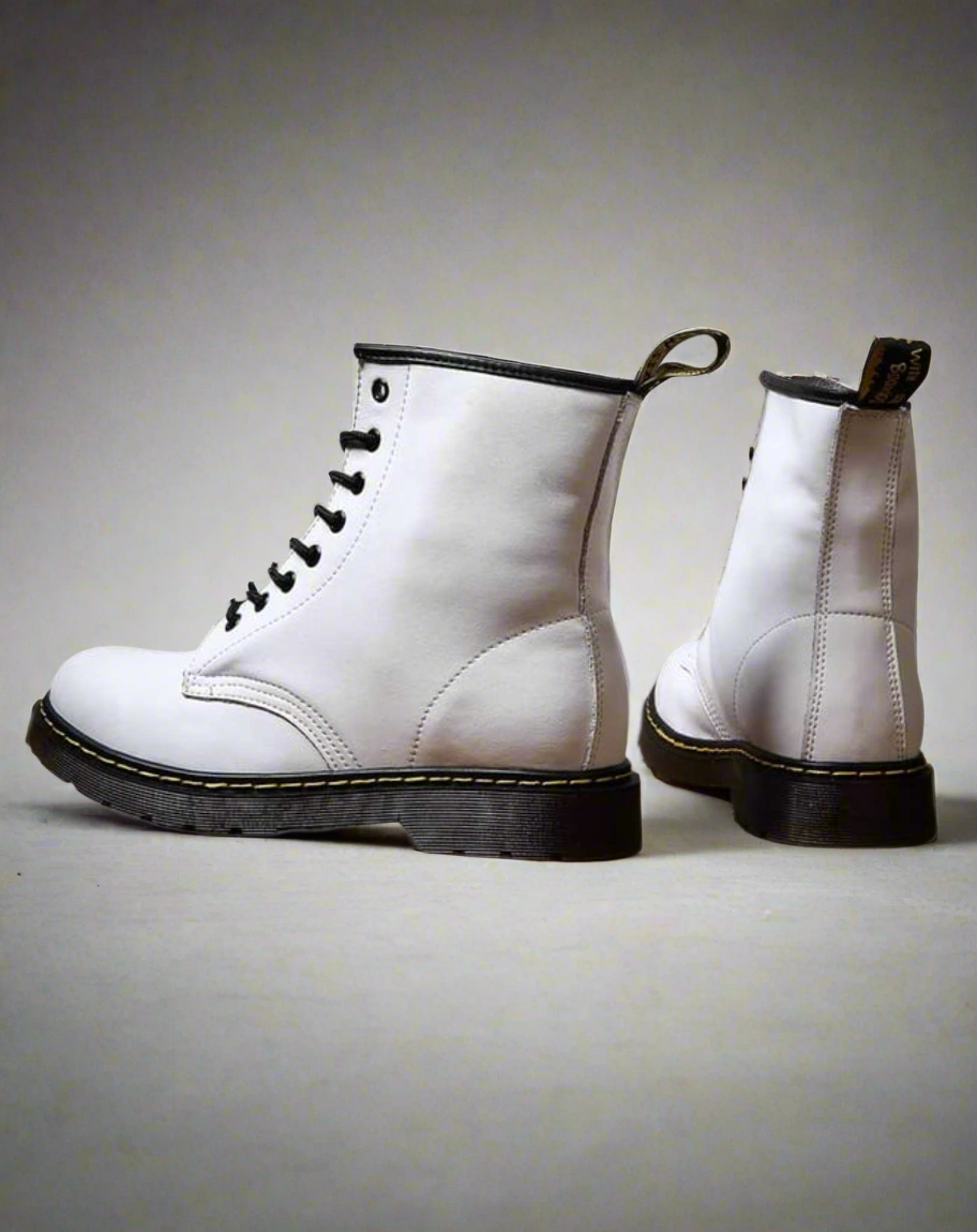 Bottes montantes femme - Cuir véritable - Lacets - Semelle robuste antidérapante