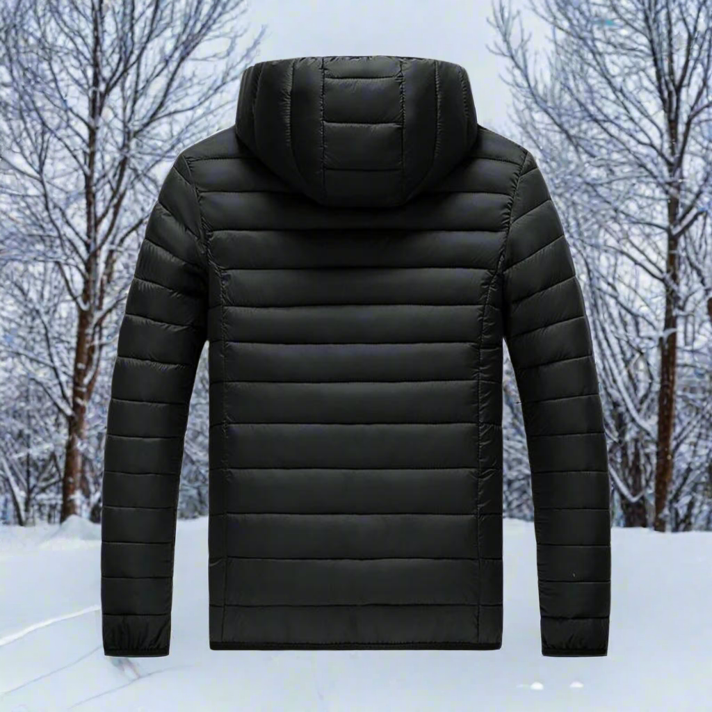 Veste rembourrée élégante, imperméable et polyvalente avec capuche amovible pour homme