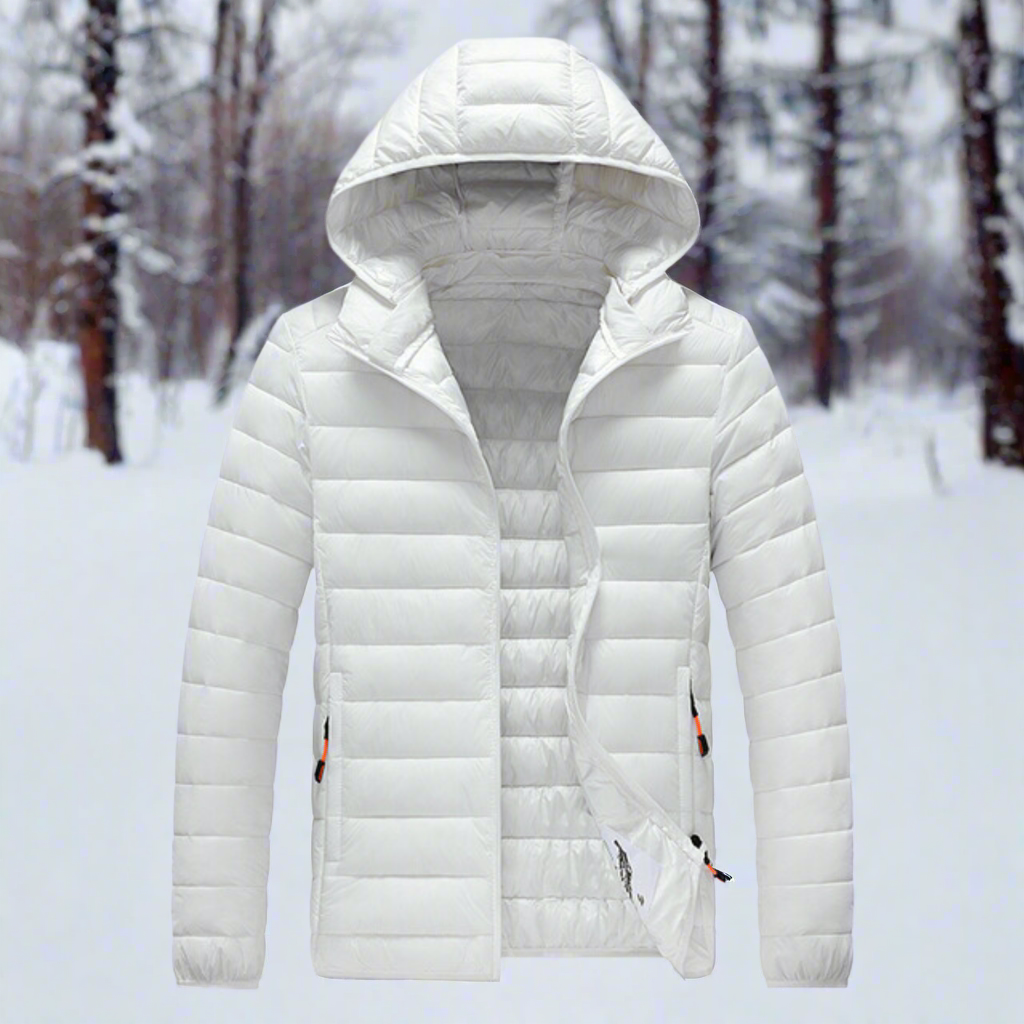 Veste rembourrée élégante, imperméable et polyvalente avec capuche amovible pour homme