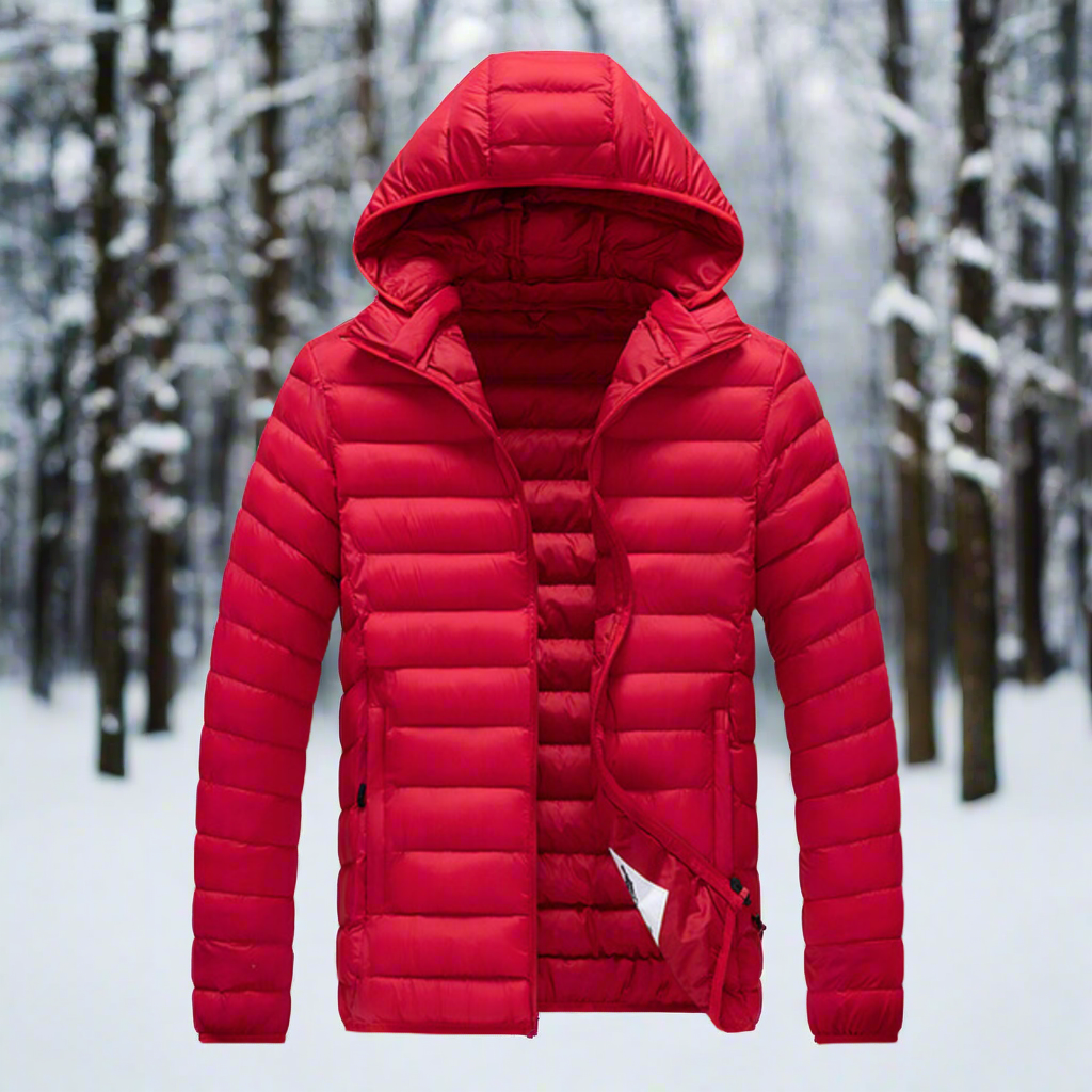 Veste rembourrée élégante, imperméable et polyvalente avec capuche amovible pour homme