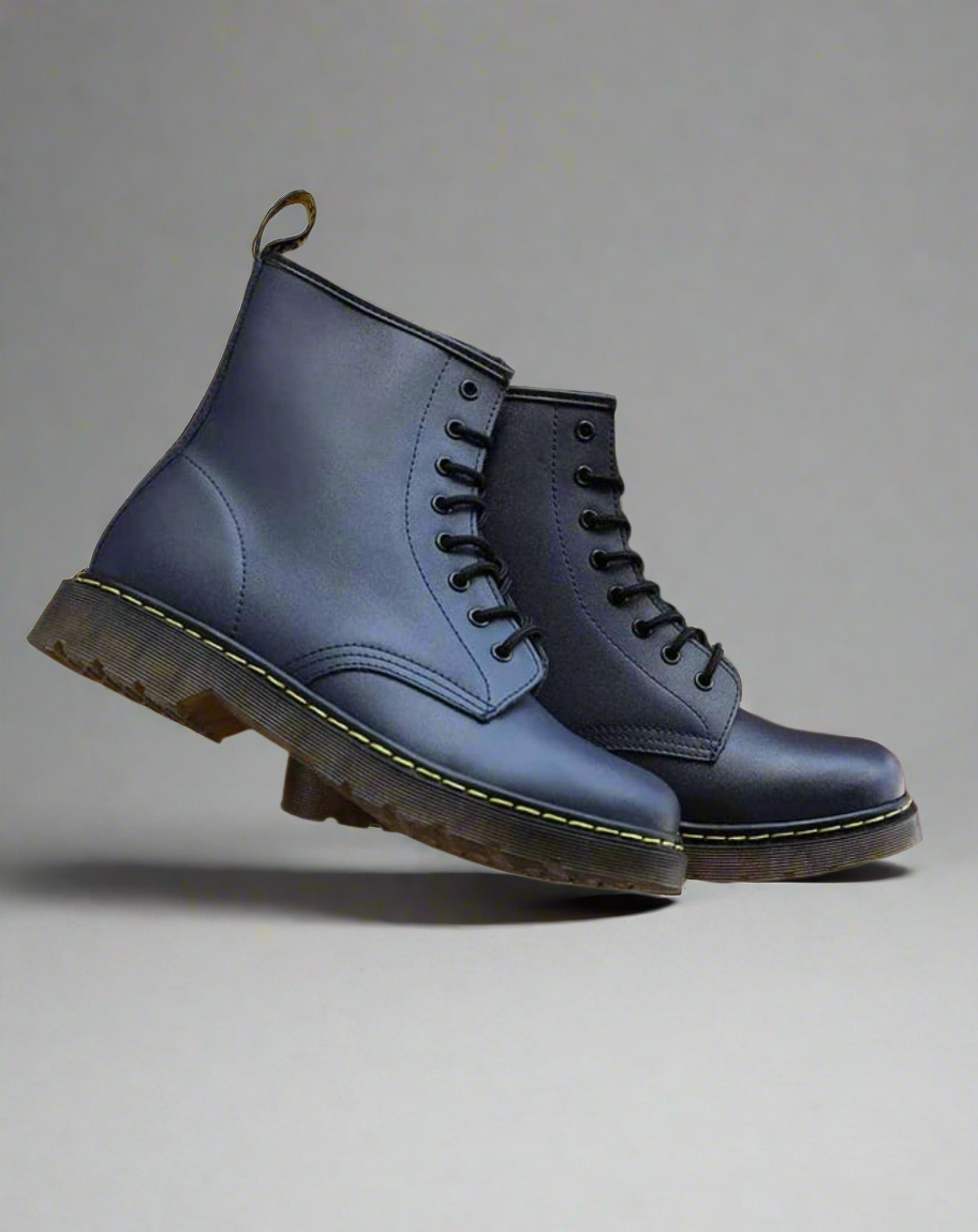Bottes montantes femme - Cuir véritable - Lacets - Semelle robuste antidérapante