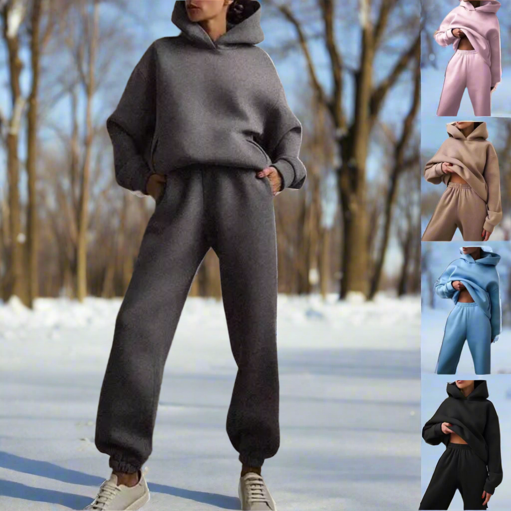 Ensemble Femme - Sweat à Capuche Oversize & Jogging - Confort Doux - Tenue Décontractée