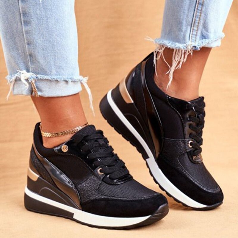 Baskets Femme - Design Sport Chic - Respirantes avec Semelle Confort - Fermeture Lacets