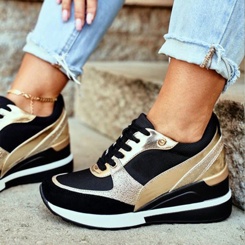 Baskets Femme - Design Sport Chic - Respirantes avec Semelle Confort - Fermeture Lacets