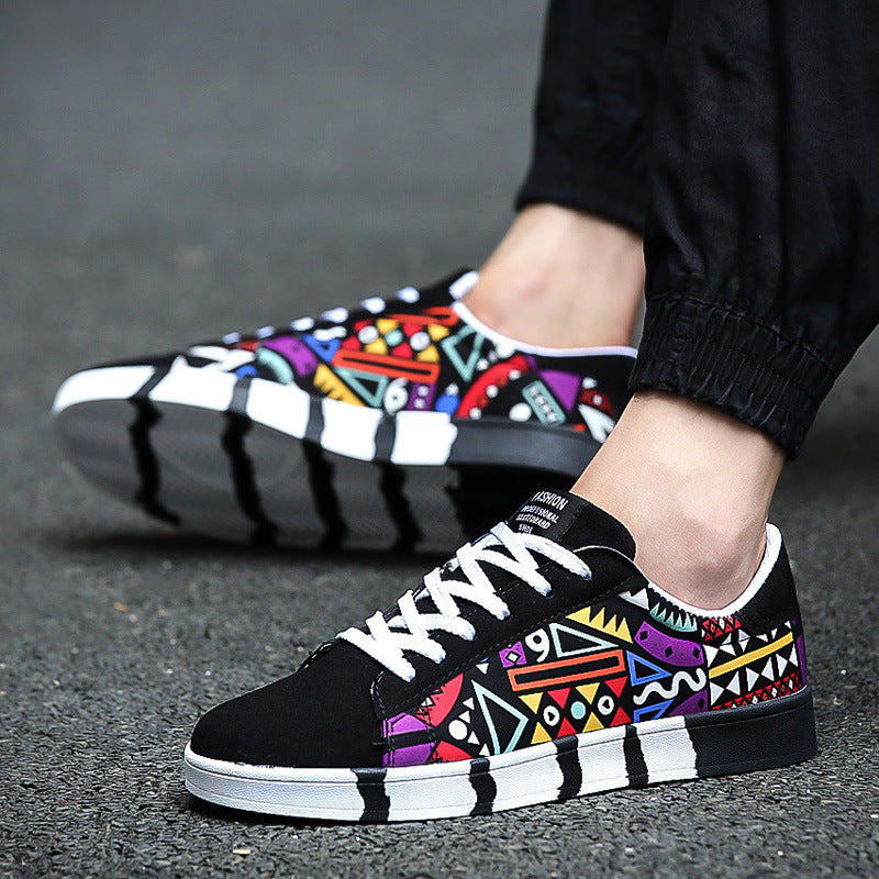 Baskets Basses Homme - Design Géométrique Moderne - Confort et Style Casual