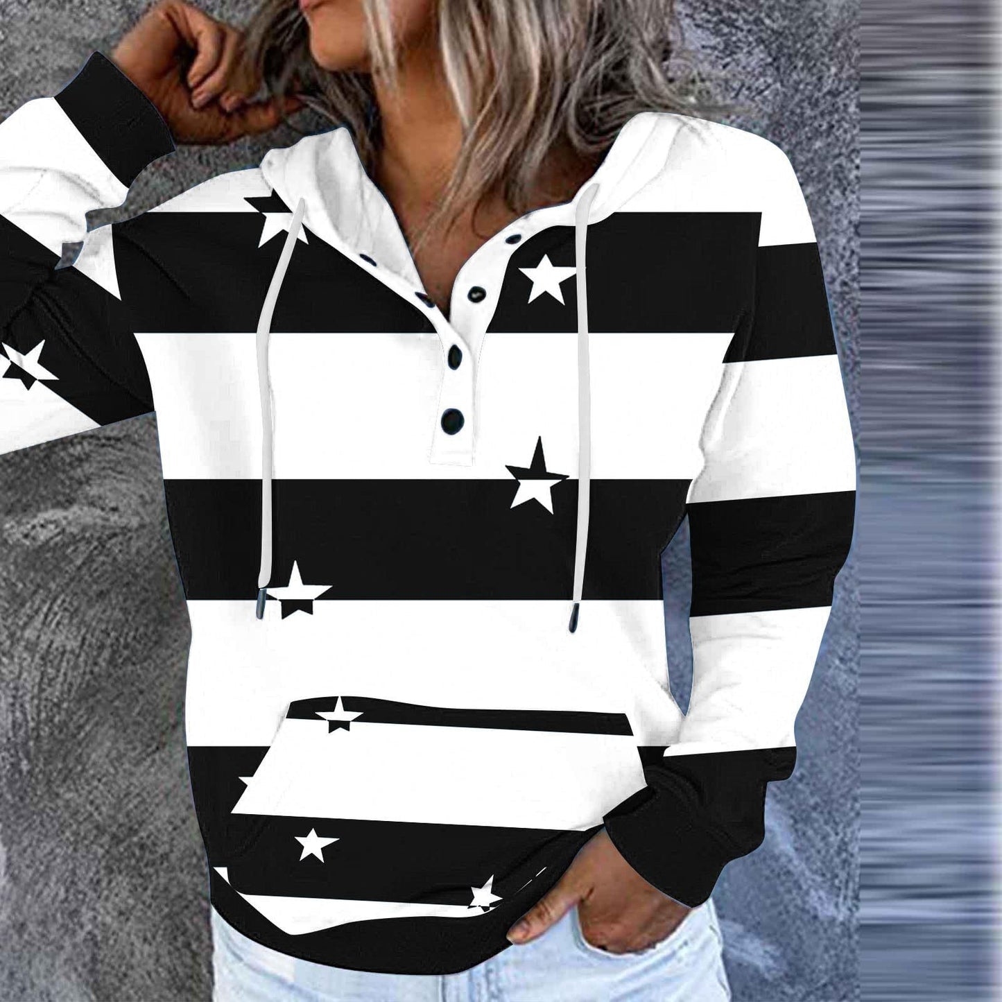 Fleur - Sweat à capuche chaud et à la mode