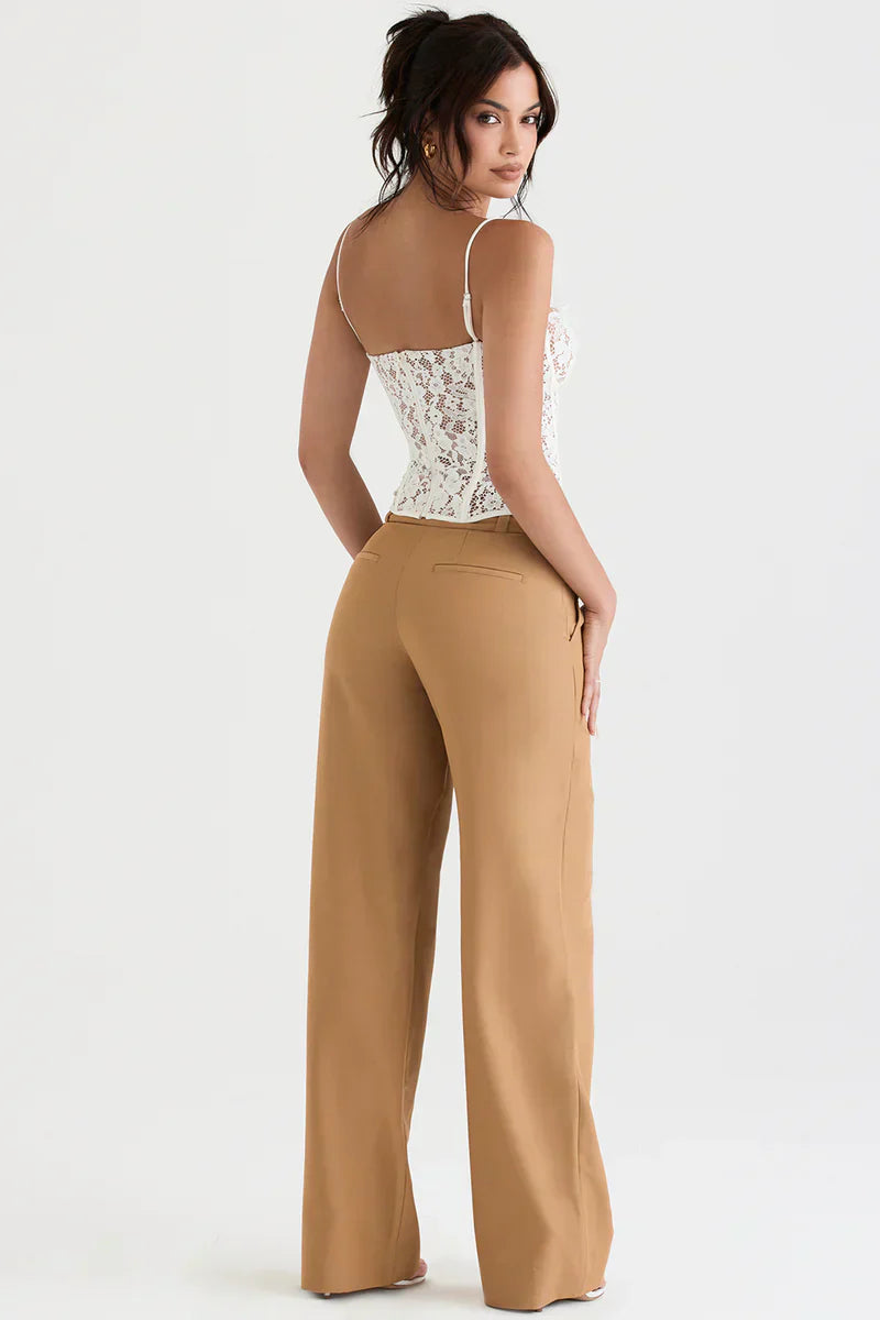 Top Corset Femme - Dentelle Élégante - Col Cœur - Bretelles Fines Ajustables