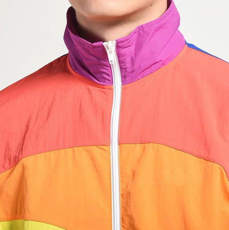 Veste coupe-vent homme – Coupe ample – Déperlante – Style sport rétro – Léger