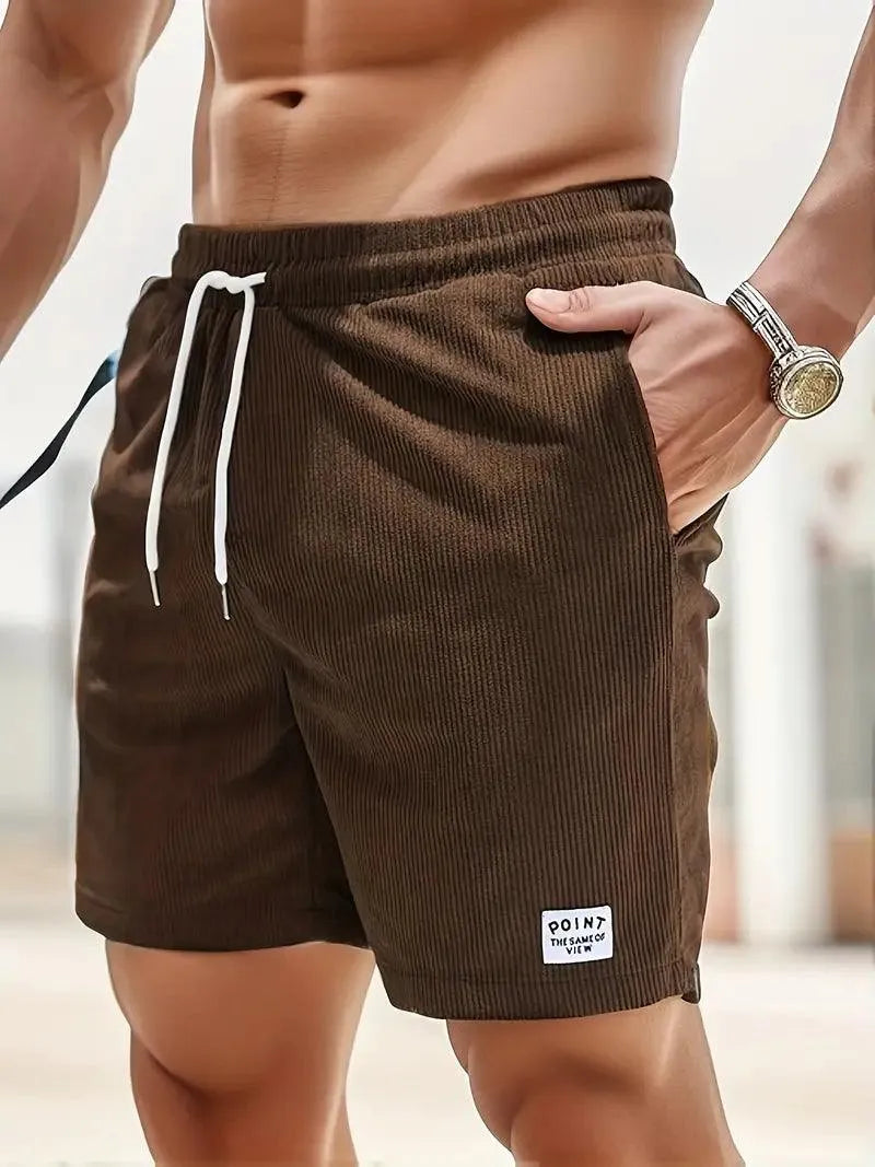 Short Homme - Taille Élastique avec Cordon - Coupe Confortable - Tissu Respirant