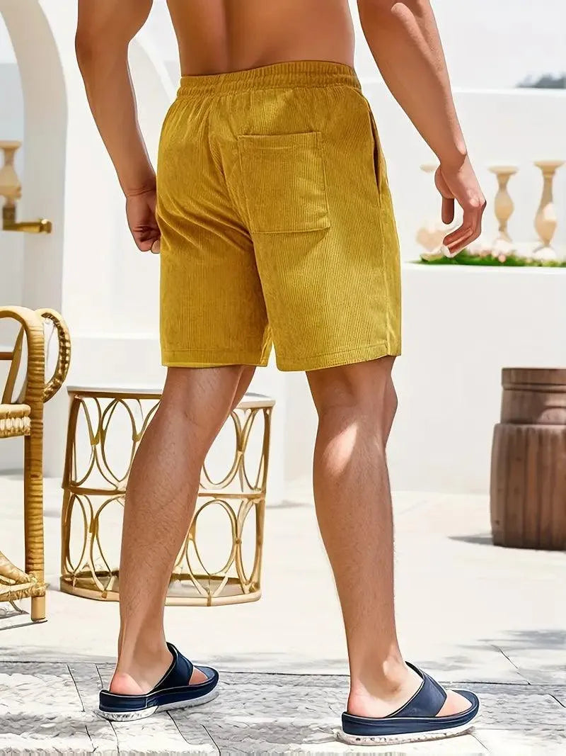 Short Homme - Taille Élastique avec Cordon - Coupe Confortable - Tissu Respirant