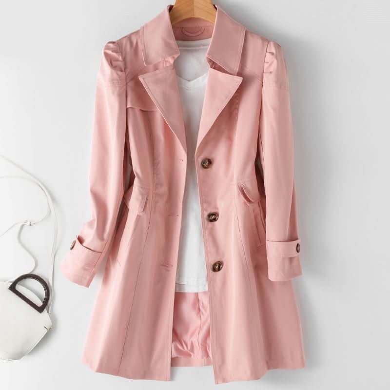Trench-coat mi-long élégant et élégant pour femme