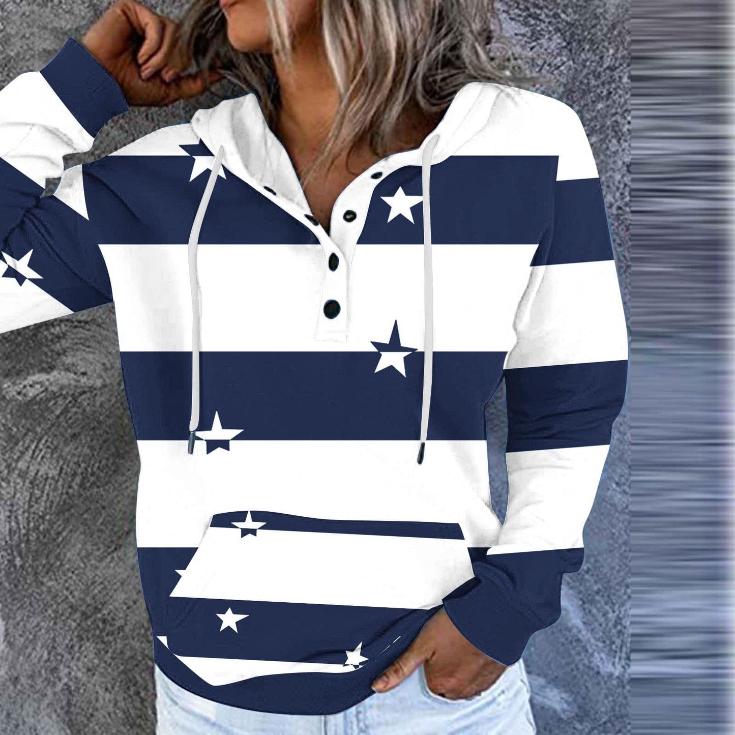 Fleur - Sweat à capuche chaud et à la mode