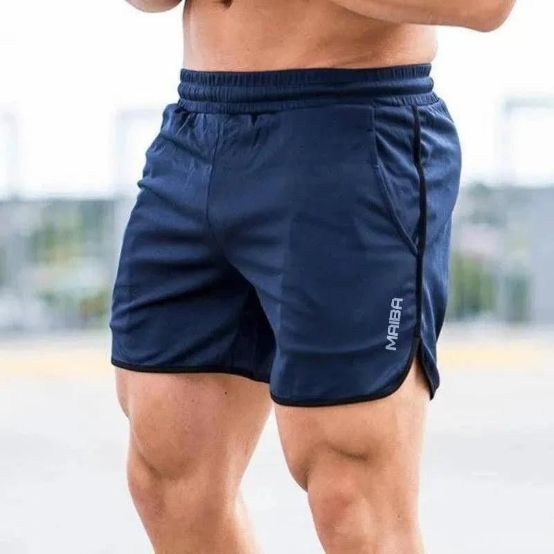 Short de Sport Homme - Taille Élastique - Coupe Courte avec Fentes - Poches Pratiques